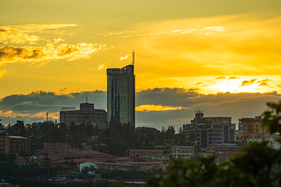 Kigali city at sunset