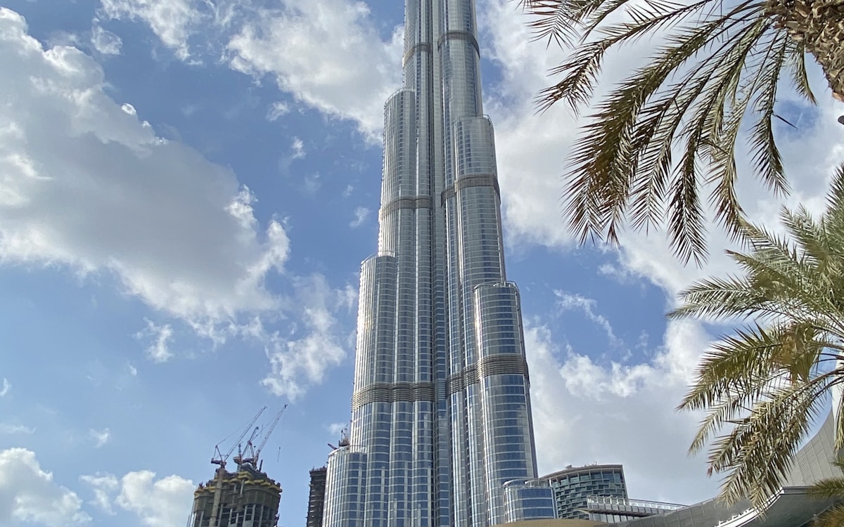 Dubai aerial city view