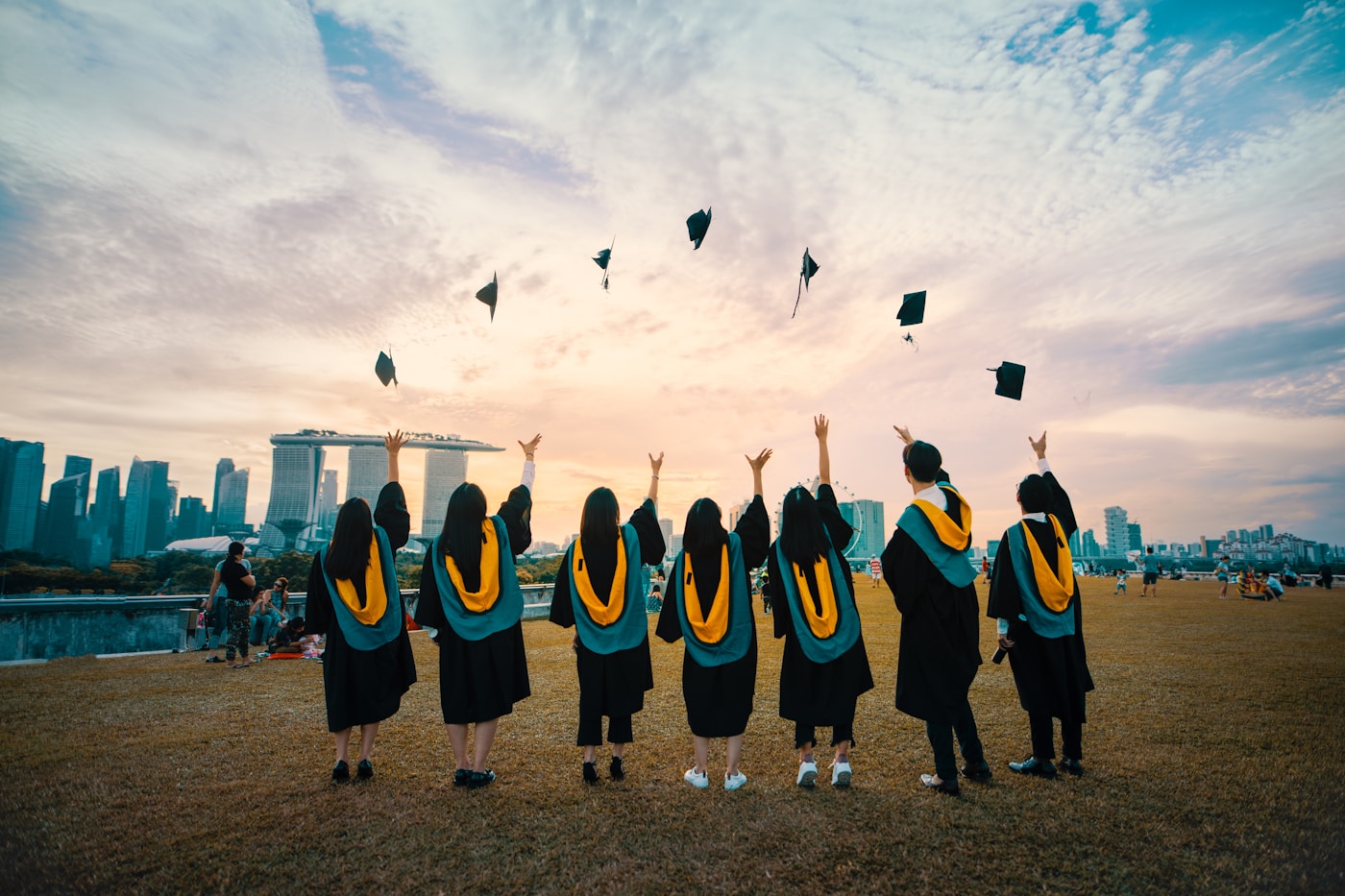 International students on university campus